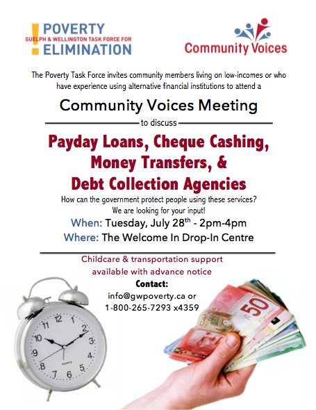 Community Voices Poster - July 28th, 2015