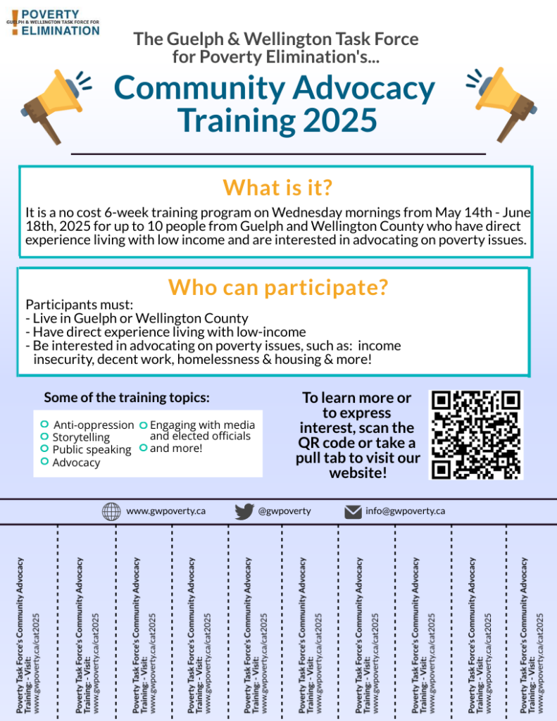 Please reach out to info@gwpoverty.ca to apply.